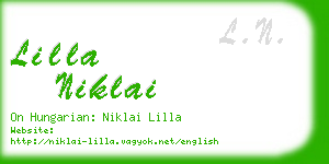 lilla niklai business card